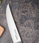 BEZIA Steak Knives, Non-Serrated Steak Knives Set of 4, 5 Inch German Stainless Steel Steak Knife...