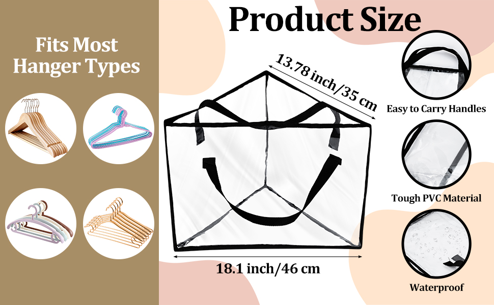 Clothes Hanger Organizer Bag- 2 Pack