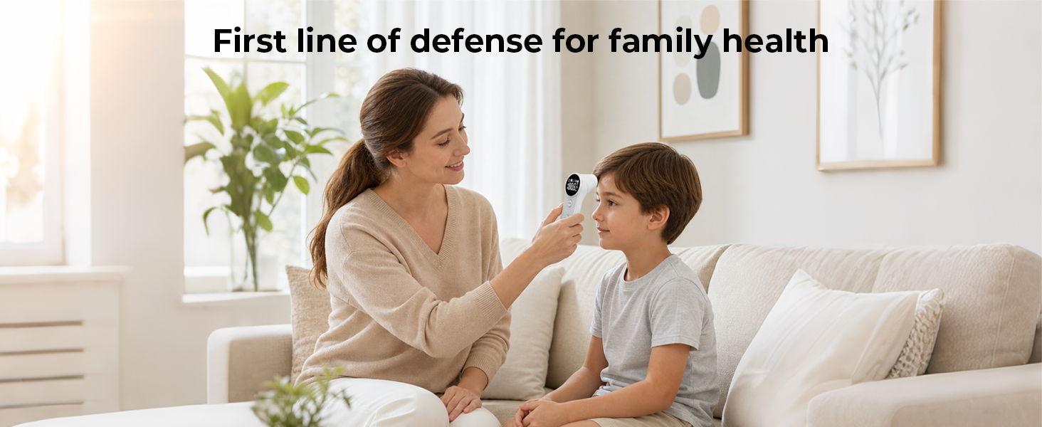 Suitable for All Ages + Multi-Scenario Temperature Measurement: No-touch thermometer