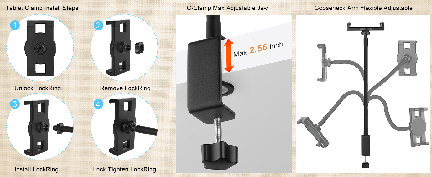 Gooseneck Tablet Holder