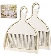 THINKLEARN 2PCS Mini Broom and Dustpan Set, Small Dustpan and Brush, Compact Hand Broom Dust Pan ...