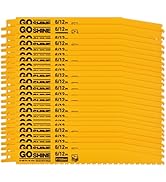 25 Pack 9 in 6/12TPI Reciprocating Saw Blades,Stud and Nail sawzall Blades, 9" High-Strength Bi-M...
