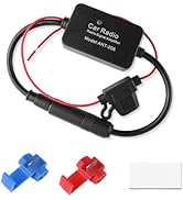 Hidden Car Antenna Booster Amplifier Strengthen 25db,Universal 12V FM AM Radio Antenna Adapter fo...