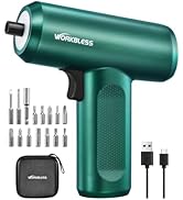 WorkBless Cordless Screwdriver, 3.7V Electric Screwdriver with LCD Touchscreen Display, 8 Torque ...