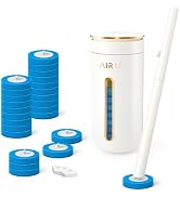 AIR U+ Disposable Toilet Brush, Toilet Bowl Cleaning System with 24 Count Wand Refill, Clean Brus...