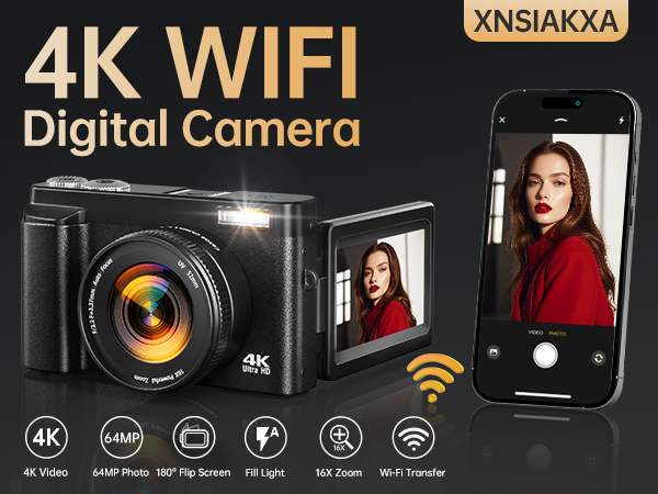 4k wifi digital camera