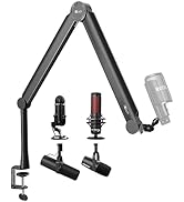 IXTECH Premium Microphone Boom Arm with Desk Mount, 360° Rotatable, Fully Adjustable, for Podcast...