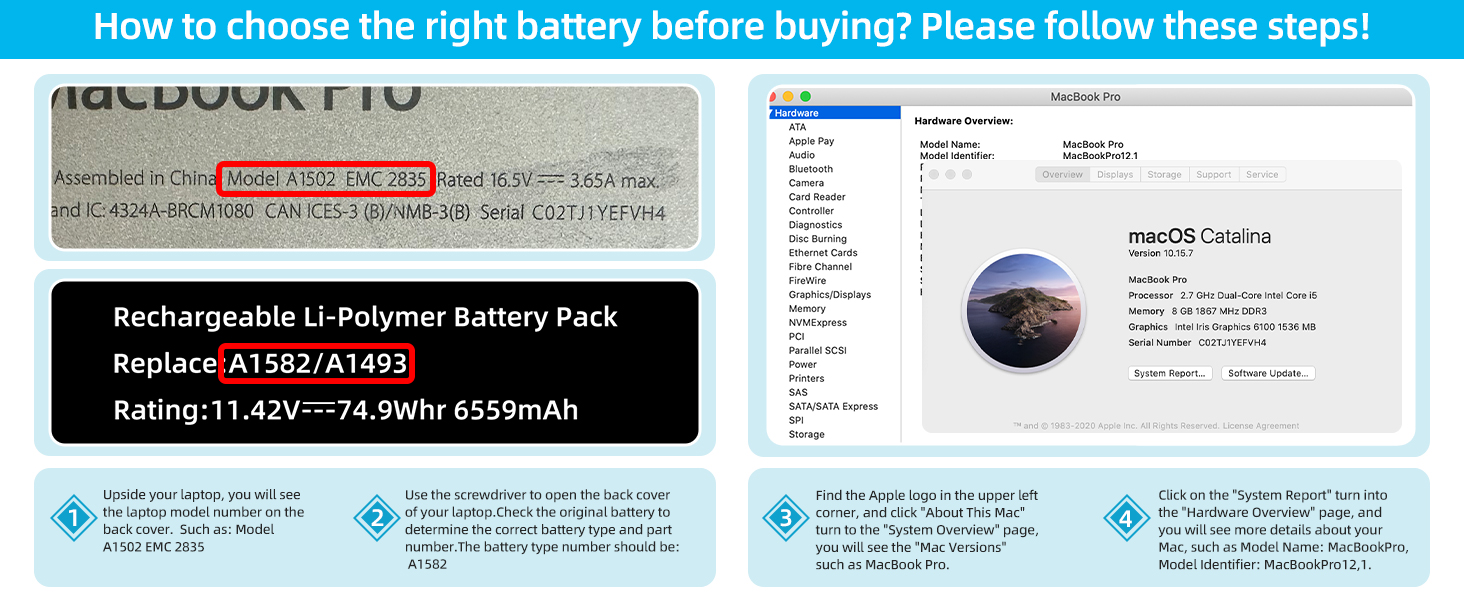 macbook pro a1502 battery