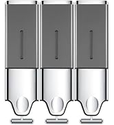 EHORIA 3-in-1 Quadrate Dispensers for The Shower,Shower soap Dispenser,Conditioner Dispenser, Sha...