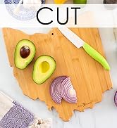 State-shaped cutting board blank backside used as cutting board for food prep.