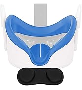 VR Face Cover and Lens Cover Compatible for Meta/Oculus Quest 2 Headset, SINWEVR Sweatproof Silic...
