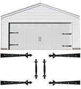 Gate Hinges Garage Door Magnetic Hardware,Magnetic Garage Door Handles Kit with 4 Hinges + 2 Hand...