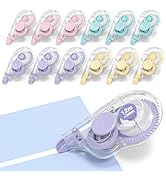 Four Candies White Correction Tape, 39.4 Feet, 12 Pack Easy to Use Applicator for Instant Correct...