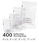 Spartan Industrial - Poly Bag Bundle Combo Pack of 400-6X9, 8X10, 9X12, 11X14 Self Seal Clear Pla...