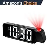 AMIR Projection Alarm Clock for Bedroom Ceiling, Projection Clock with 7.9" Large Display,4 Level...