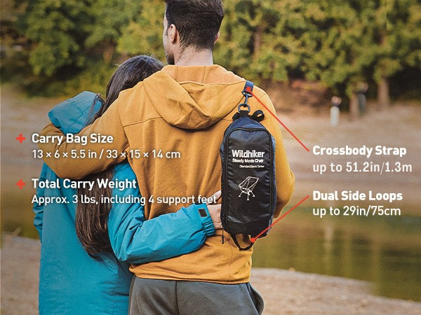 wildhiker compact steady chair crossbody strap