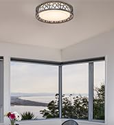 VICNIE Flush Mount Ceiling Light, 12 inch 15W LED Dimmable Lighting Fixture, 3000K Warm White, Oi...