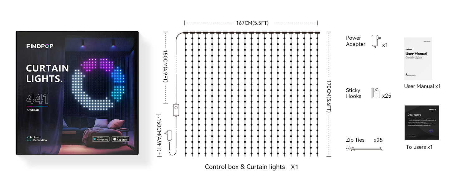 christmas curtain lights