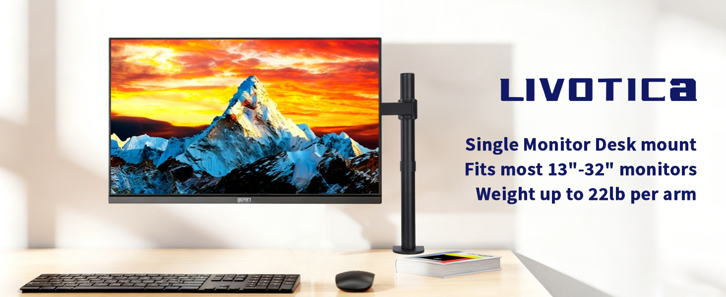 single monitor desk mount