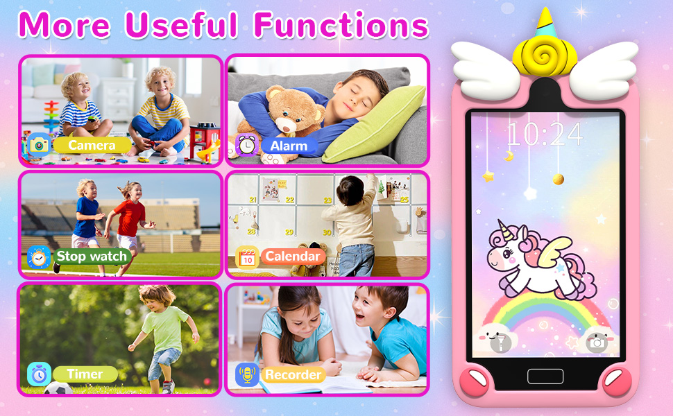 More useful function,stop watch,camera,alarm,timer,calendar,recorder