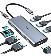 Docking Station VVB USB C Adapter,9 in 1 Triple Display USB C Hub Multiport Adapter Dongle with 2...
