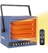 TEMPWARE Electric Garage Heater, 5000-Watt Digital Fan-Forced Ceiling Mount Shop Heater with Full...