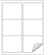 LabelMore 3 1/3 x 4 Labels - 6 Up Self Adhesive Shipping Labels - 100 Sheet/ 600 Labels