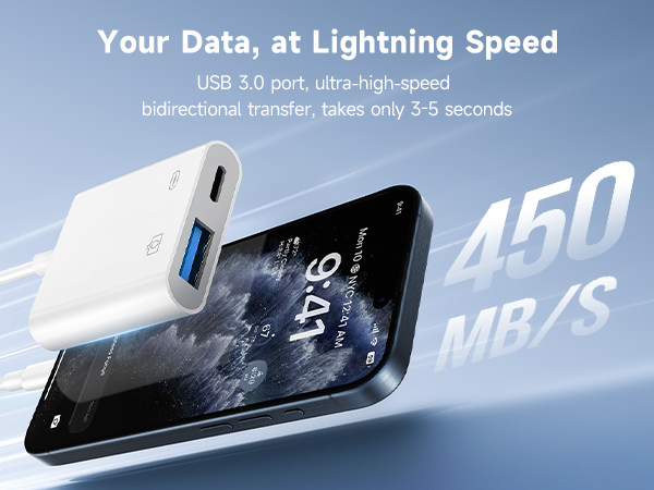 Lightning to USB Camera Adapter