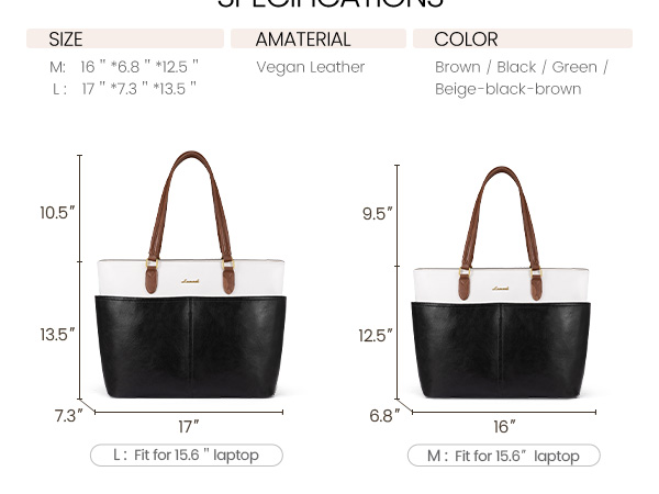 Laptop Tote Bag for Women, 15.6 inch Laptop Work Bags for Teacher/Nurse