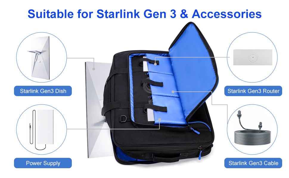 starlink standard gen 3 carrying case accessories bag