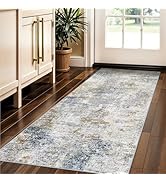 Modern 2x5 Kitchen Runner Rug: Abstract Washable Ultra Soft Hallway Entryway Carpet Indoor Non-Sl...