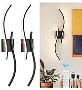 Battery Operated Wall Sconces Set of 2,Rechargeable Dimmable Battery Operated Wall Sconce with Re...