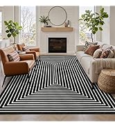 Latte&amp;Fog 5x7 Area Rugs for Living Room Bedroom, Modern Abstract Washable Rug, Boho Non Slip Low ...