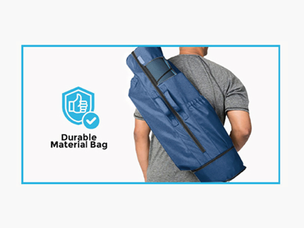 Our yoga mat bag for men or women combines sleek design with durable construction.