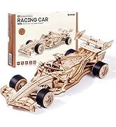 ROKR 3D Wooden Puzzle 1:18 Scale Formula Racing Cars for Adults, 5 Hour Build, Wind up Toys Model...