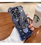 Uioeua for iPhone 12 Pro Max Case with Magnetic Ring Stand,[Compatible with MagSafe] Four Corners...