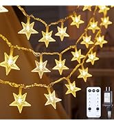 Star String Lights Plug in - 33 ft 100 LED Star Fairy String Lights with Remote and Timer, Waterp...
