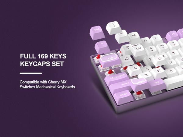 189 keys pbt double shot keycaps