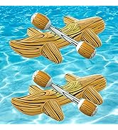 [2024 New Version Patented] 4Pcs Pool Floats Inflatable Raft Pool Toys for Kids Ages 6-8-12 &amp; Adu...