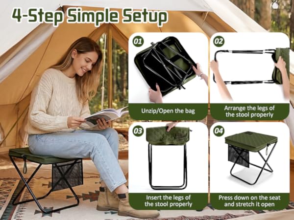 Foldable Backpack Stool