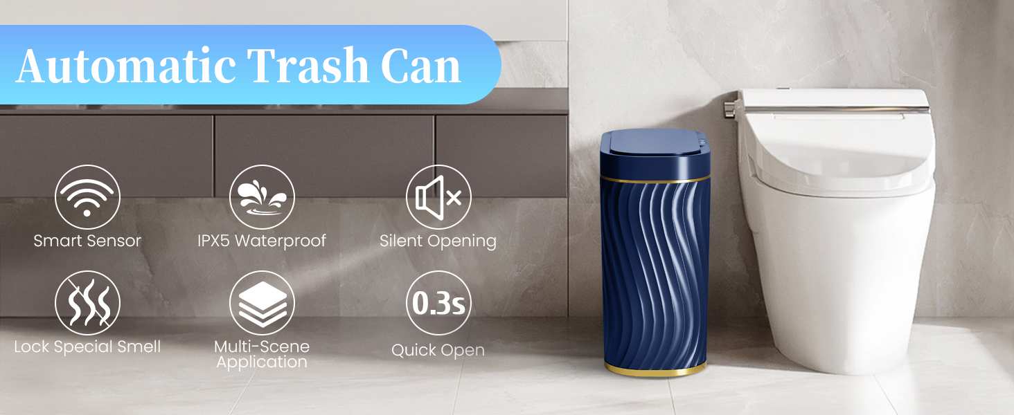Bathroom Small Trash Can with Lid