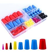 Rubber Stoppers 110Pcs Rubber Plugs Silicone Stoppers 8 Assorted Sizes 1/16" to 5/8" for Hole Plugs