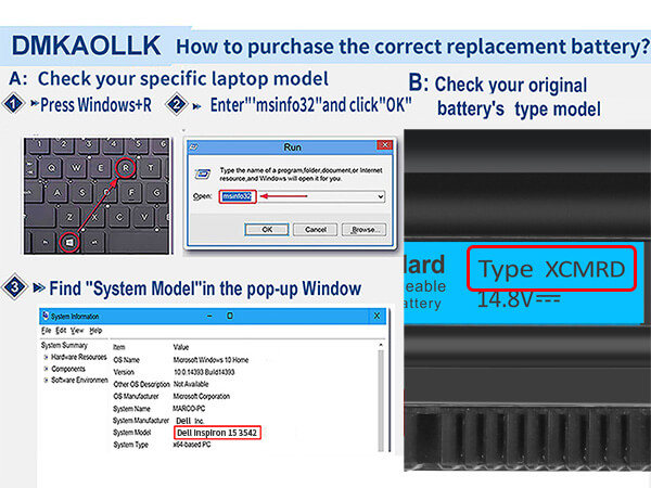 dell 40wh type xcmrd 14.8v battery