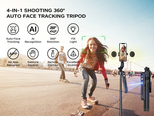 auto face tracking tripod