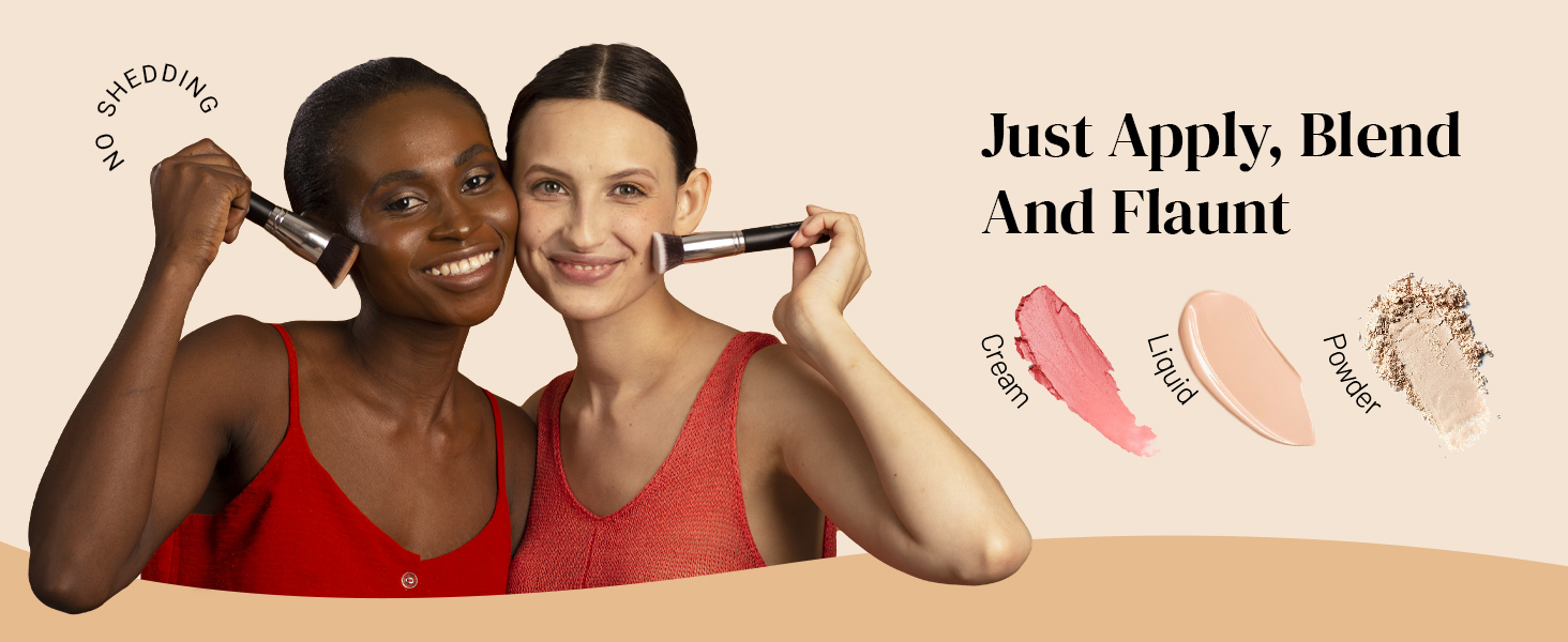 foundation brush for cream foundation, kabuki brush for liquid foundation, concealer brush