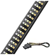 MICTUNING 60 inches Triple 504 LEDs Tailgate Strip Light Waterproof with 4-Way Flat Connector Wir...