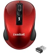 LeadsaiL Wireless Computer Mouse, 2.4G Portable Slim Cordless Mouse Less Noise for Laptop Optical...