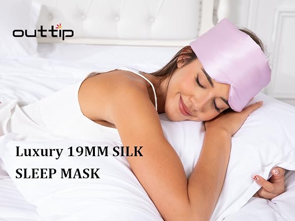 black silk sleep mask Luxurious 19MM Silk caresses your skin