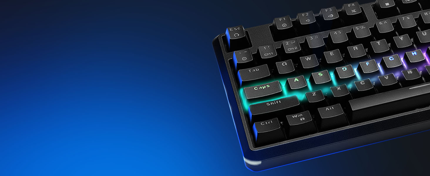 Per-Key RGB with 18 Customizable Effects