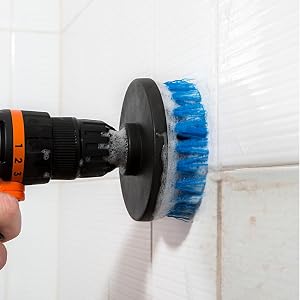 revoclean, revo clean, drillbrush, drill brush, power drill, power drill attachment, tile, grout